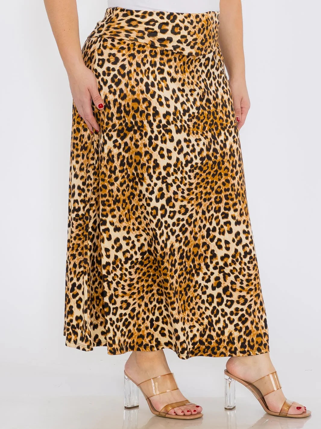 hunt wild skirts -Animal Print Maxi Skirt