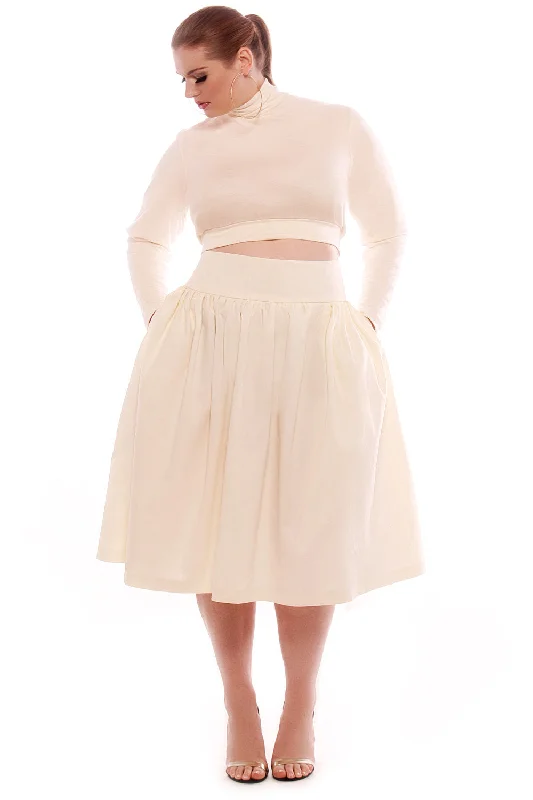 grove vibe skirts -High Waist Flare Skirt