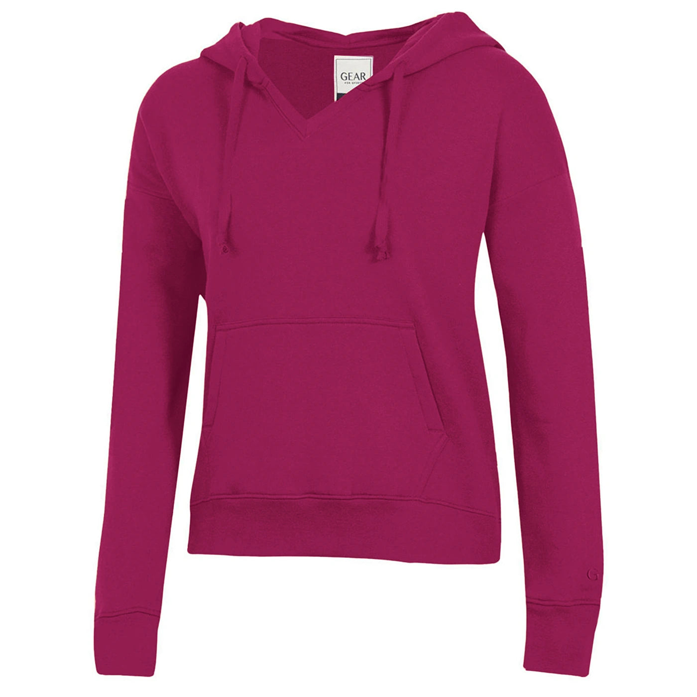 Embroidered cotton hoodie navy -Dark Fuscia Hooded Sweatshirt