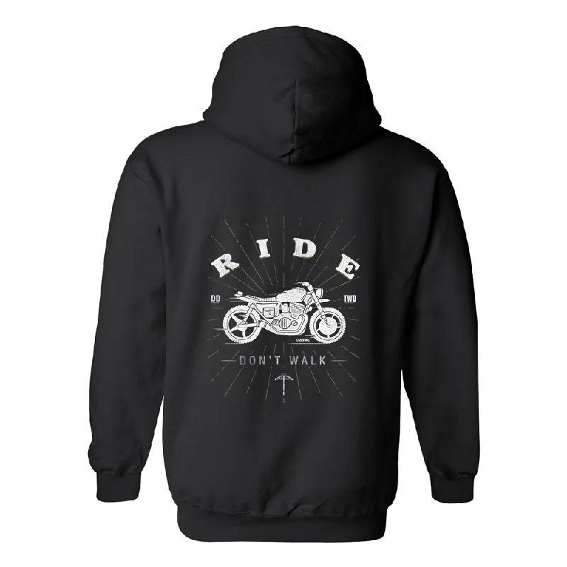 Cropped fleece hoodie navy -The Walking Dead Daryl Ride Don't Walk Fleece Hooded Sweatshirt