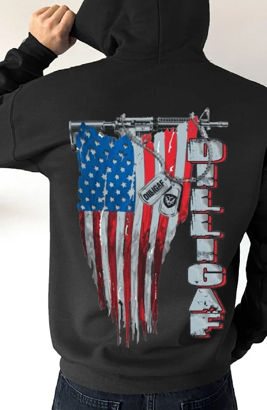 Terry pullover hoodie blue -American Warfare Pullover Hoodie