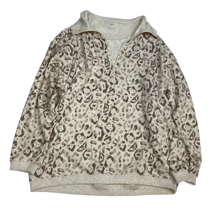 Metallic fleece sweatshirts silver -Sweatshirt Collar By Aerie In Cream, Size: Xs