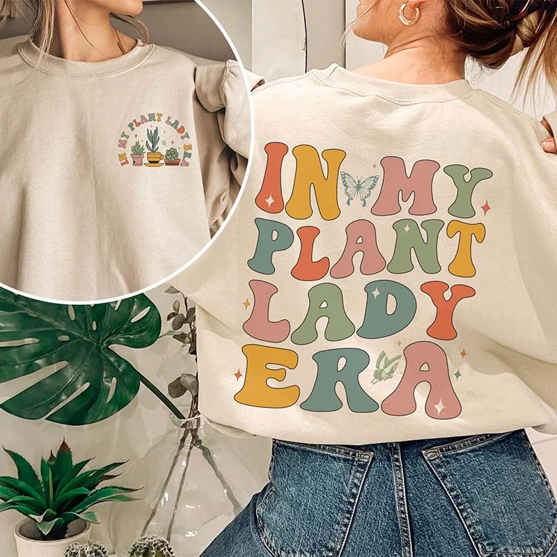 Neon red sweatshirts bold -In My Plant Lady Era Gardeners Sweatshirt