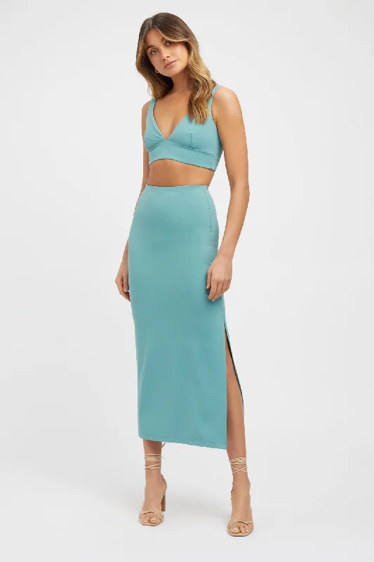 veil vibe skirts -Lulu Midi Skirt