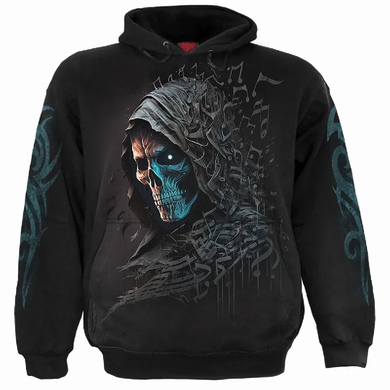 Neon teal hoodie vibrant -MIDNIGHT BLUES - Hoody Black