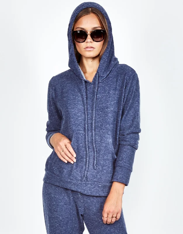 Long hoodie drapey grey -Fran Hoodie