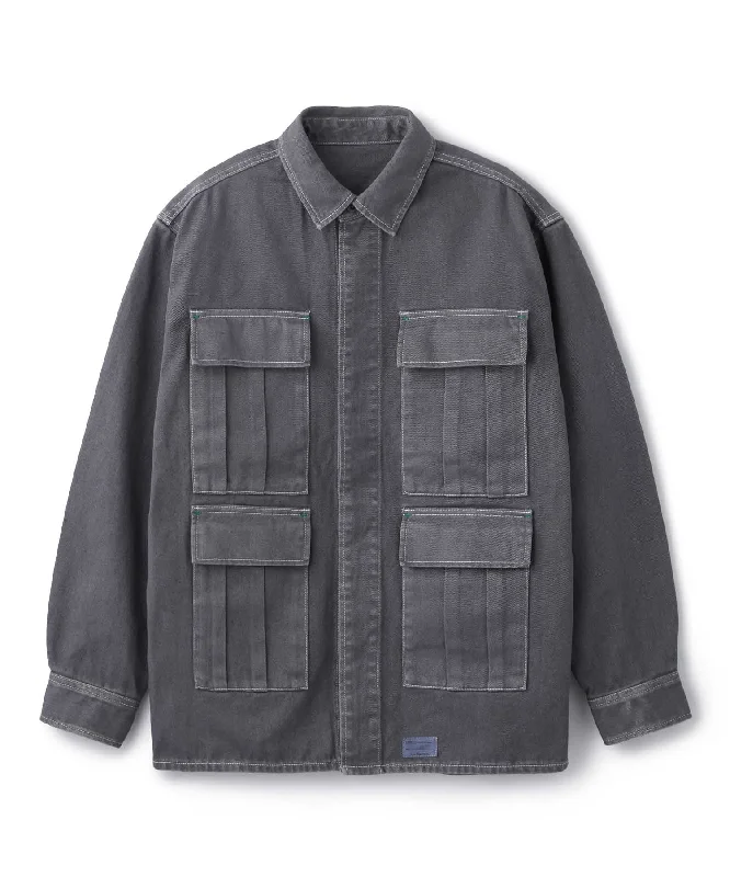 Tactical rain jacket navy -OVERDYED MILITARY JACKET