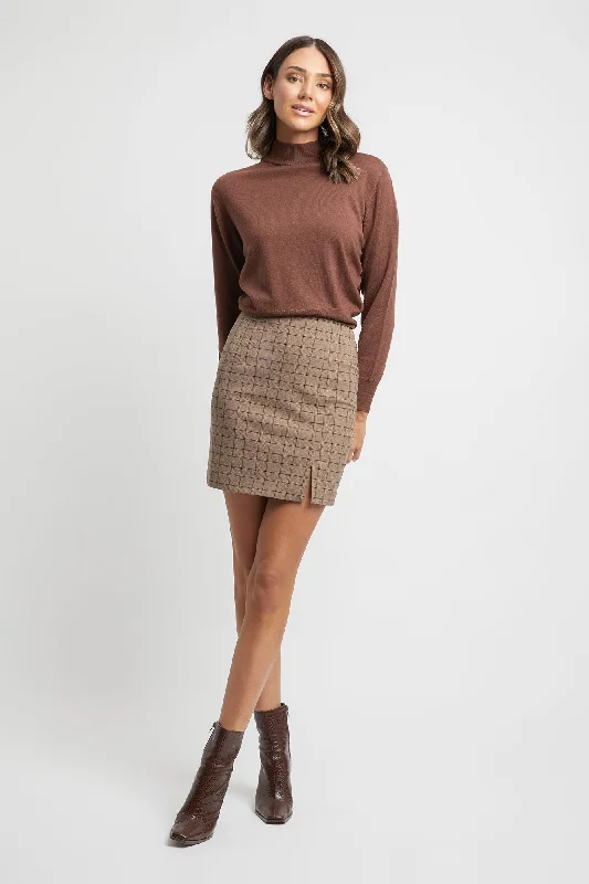 grid soft skirts -Chelsea Check Mini Skirt