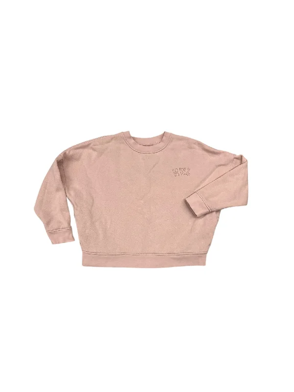 Sherpa pullover sweatshirts black -Sweatshirt Crewneck By Madewell In Pink, Size: M