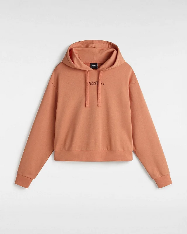 Cropped cotton hoodie beige -Vans Womens Essential Relaxed Fit Pullover Hoodie - Carnelia