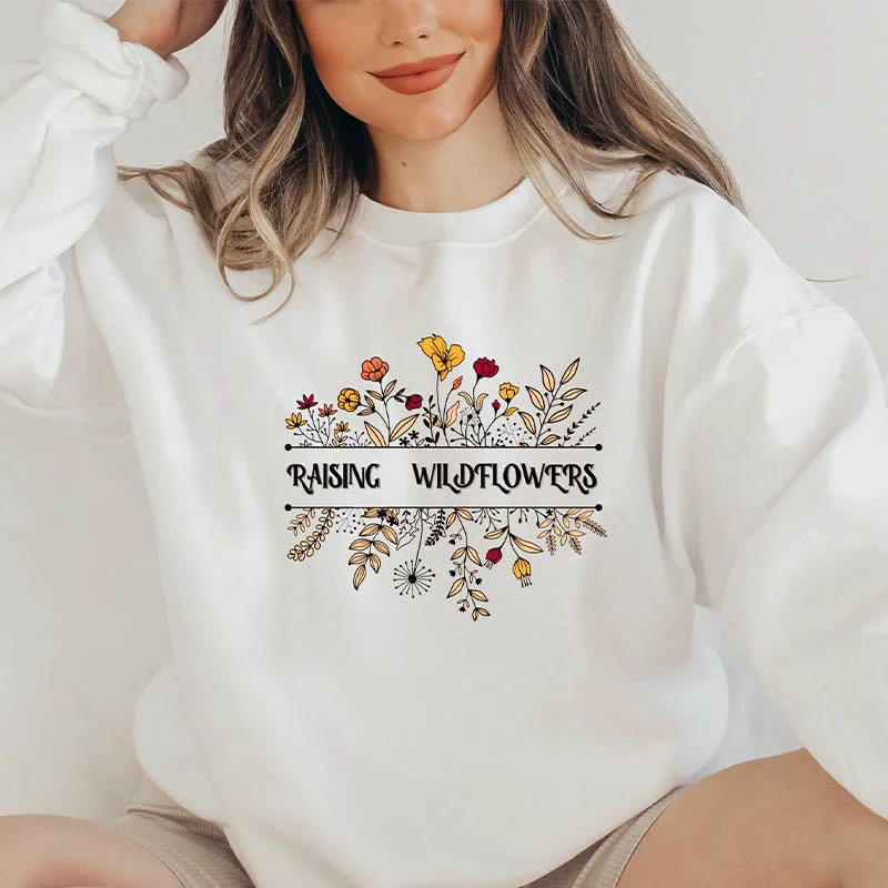 Oversized fleece sweatshirts navy -Raising Wildflowers Sweatshirt