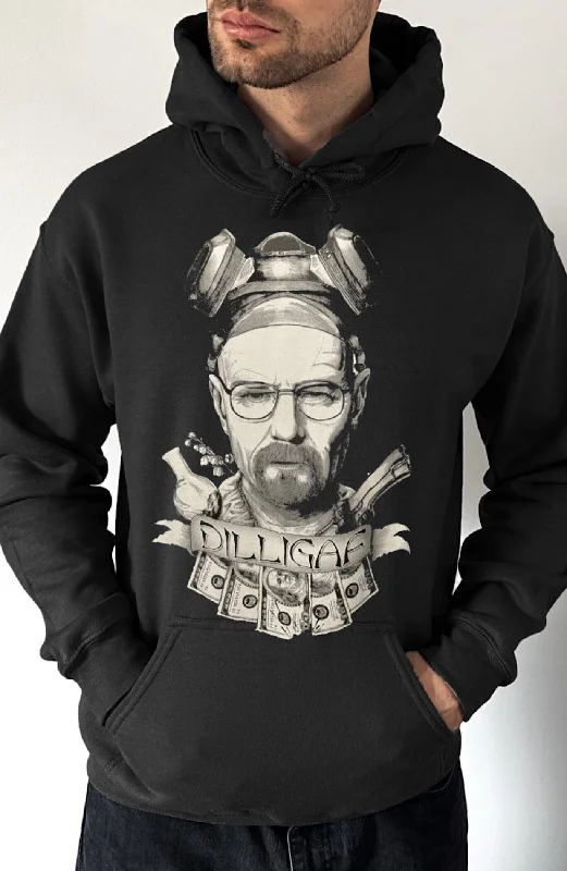 Cropped cotton hoodie beige -The Heisenberg Pullover Hoodie