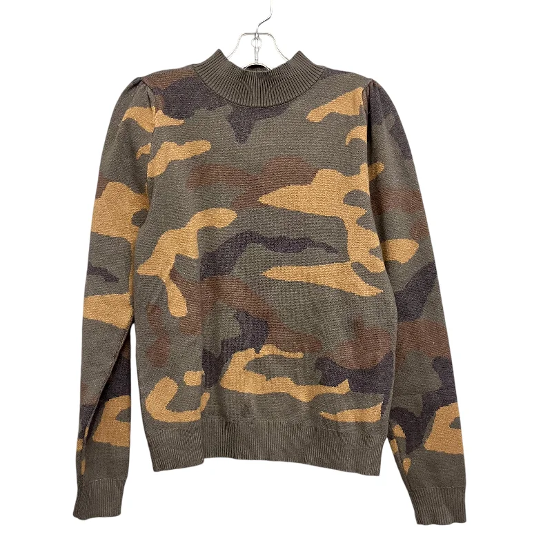 Crewneck fleece sweatshirts black -Sweatshirt Crewneck By Six/Fifty In Camouflage Print, Size:S