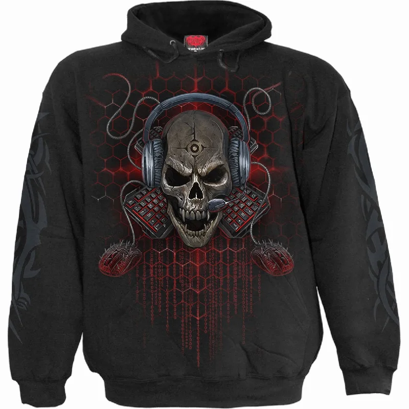 Tie-dye cotton hoodie beige -PC GAMER - Hoody Black