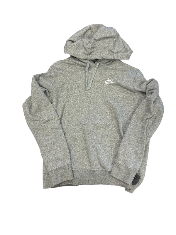 Mesh cotton sweatshirts blue -Sweatshirt Hoodie By Nike Apparel In Grey, Size: S