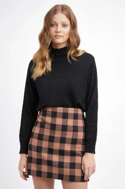 sharp cut skirts -Tribeca Check Mini Skirt