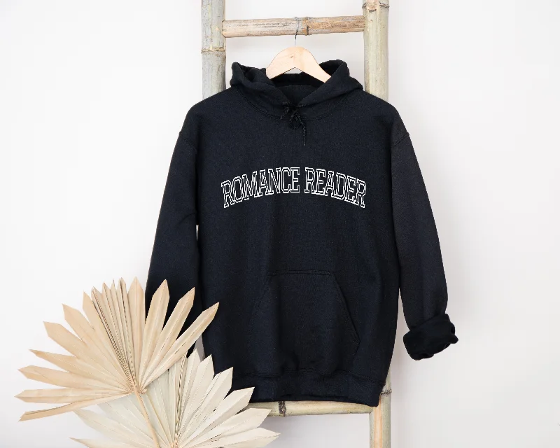 Pinstripe fleece hoodie beige -romance reader hoodie