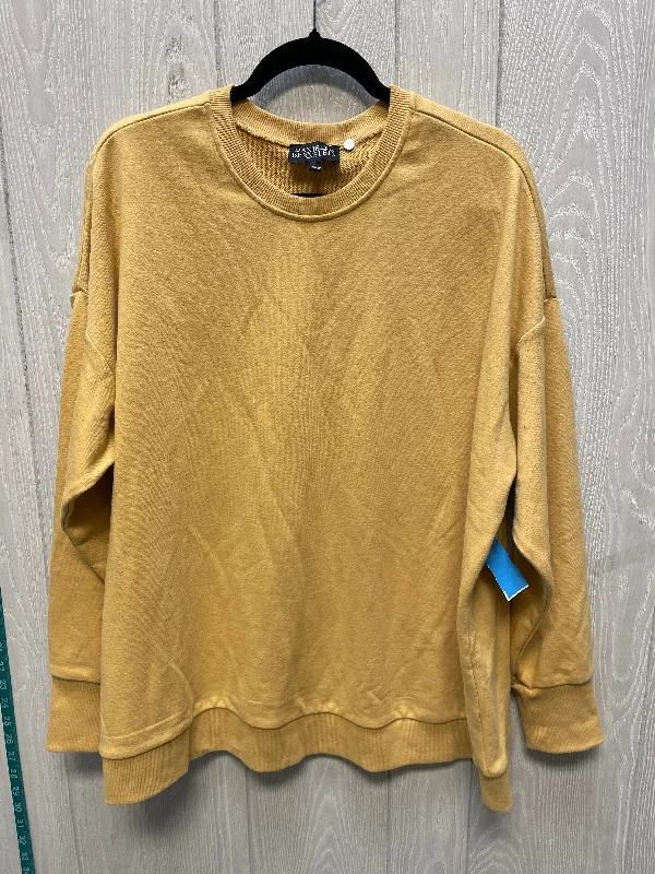 Chenille pullover sweatshirts beige -Sweatshirt Crewneck By Danielle Bernstein In Yellow, Size: L