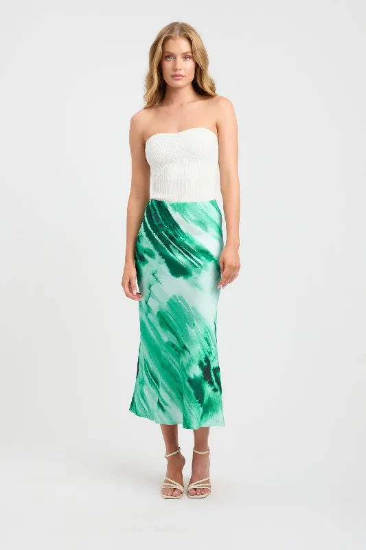 mix line skirts -Gwen Midi Skirt