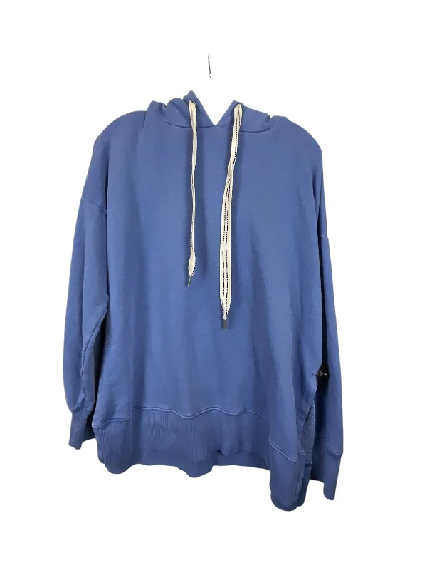 Oversized fleece sweatshirts white -Sweatshirt Hoodie By Aerie In Blue, Size: S