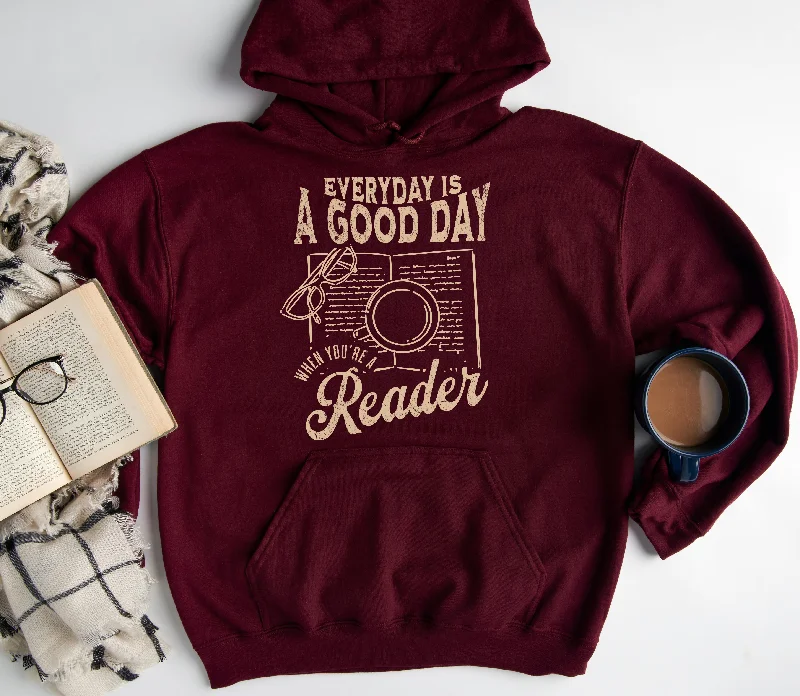 Metallic fleece hoodie bronze -everyday is a good day hoodie