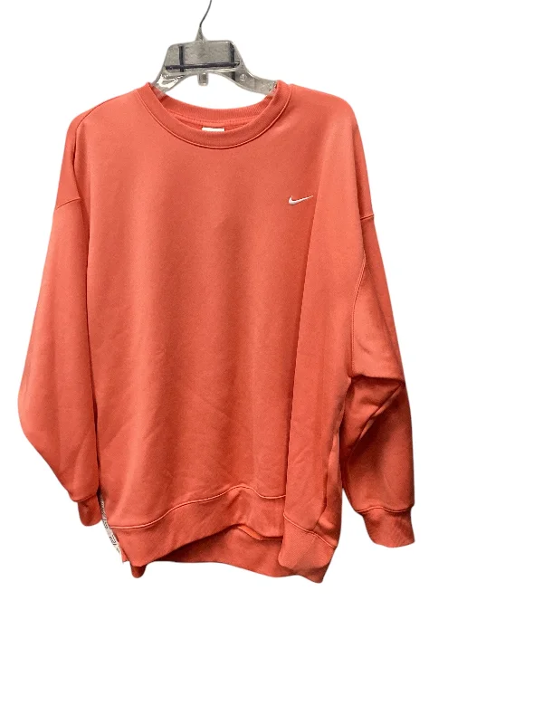 Velvet sweatshirts plush pink -Sweatshirt Crewneck By Nike In Coral, Size: Xl