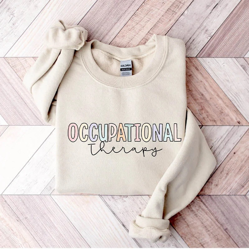 Metallic cotton sweatshirts bronze -Occupational Therapy Sweatshirt