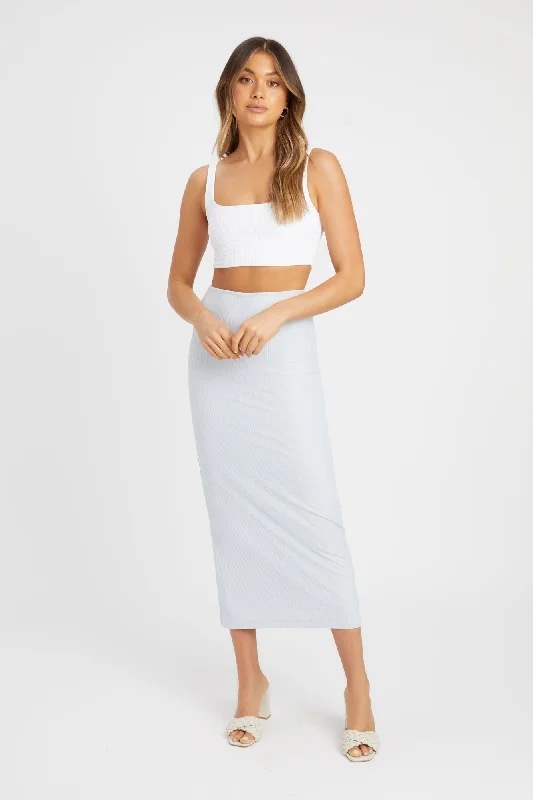 old wash skirts -Staple Rib Midi Skirt