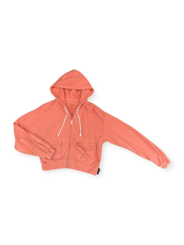 Metallic cotton sweatshirts bronze -Sweatshirt Hoodie By Aerie In Orange, Size: S