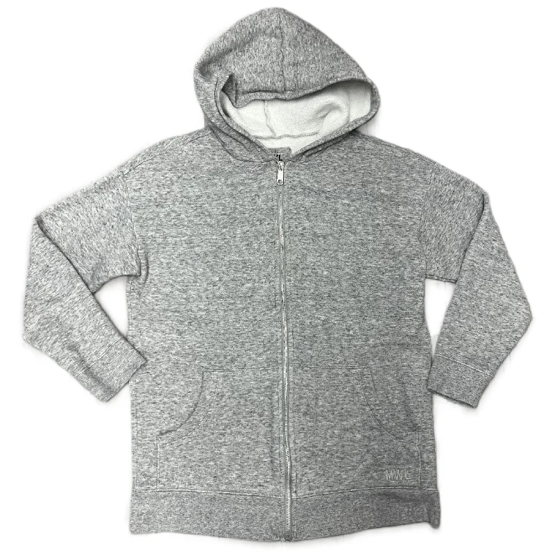 Mesh fleece sweatshirts black -Sweatshirt Hoodie By Madewell In Grey, Size: Xs