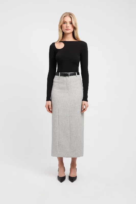 wave art skirts -Darcy Staple Midi Skirt