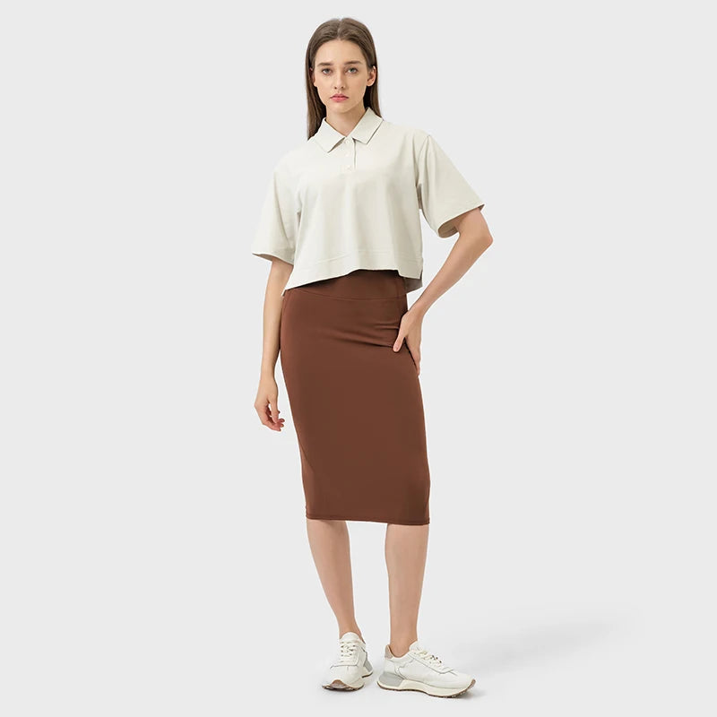 old tie skirts -New Lemon Golf Wear Outdoor Sports Tennis Sexy Hip Split Tail Casual Commuting Skirt