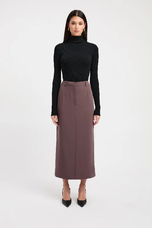 light denim skirts -Maria Midi Skirt