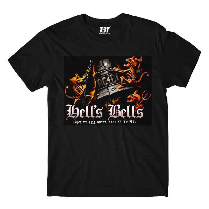 raised logo t-shirts -AC/DC T shirt - Hell's Bells