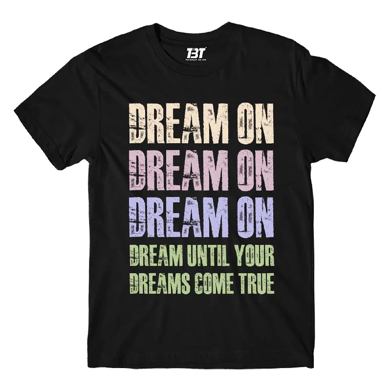 reflective glow t-shirts -Aerosmith T shirt - Dream On Typography