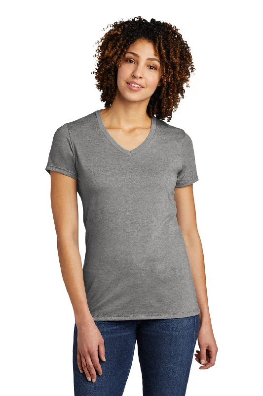 free spirit t-shirts -Allmade Womens Short Sleeve V-Neck T-Shirt - Aluminum Grey