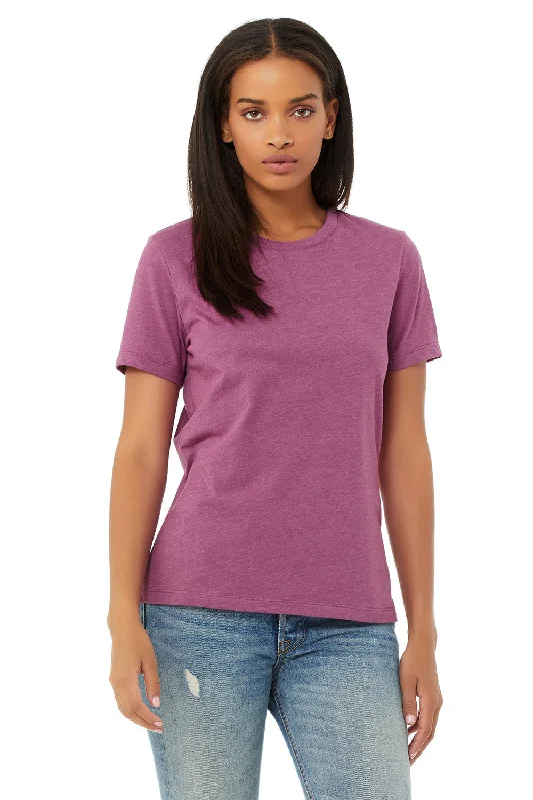 bold screen t-shirts -Bella + Canvas Womens CVC Short Sleeve Crewneck T-Shirt - Heather Magenta