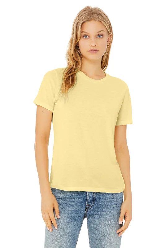 blues music t-shirts -Bella + Canvas Womens Short Sleeve Crewneck T-Shirt - Pale Yellow