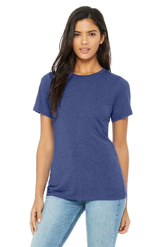 roam play t-shirts -Bella + Canvas Womens Short Sleeve Crewneck T-Shirt - True Royal Blue