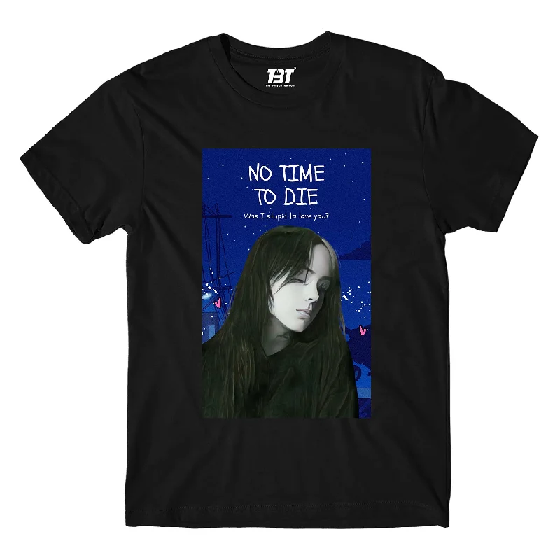 cloth snap t-shirts -Billie Eilish T shirt - No Time To Die