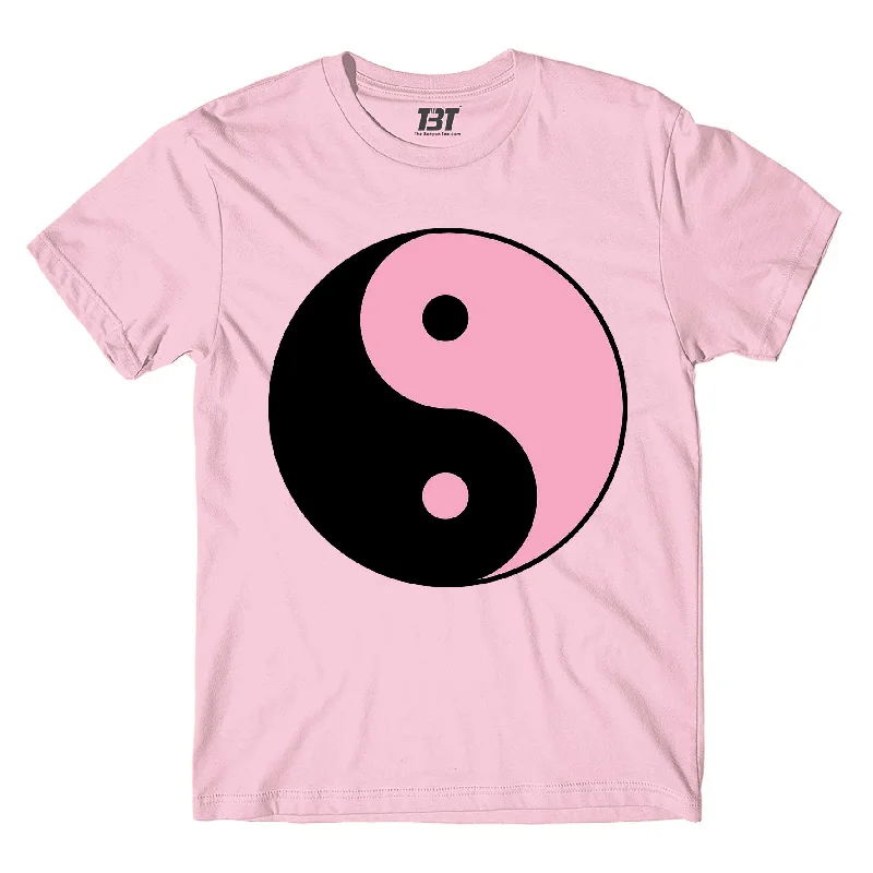 check rugged t-shirts -Black Pink T shirt - Yin Yang