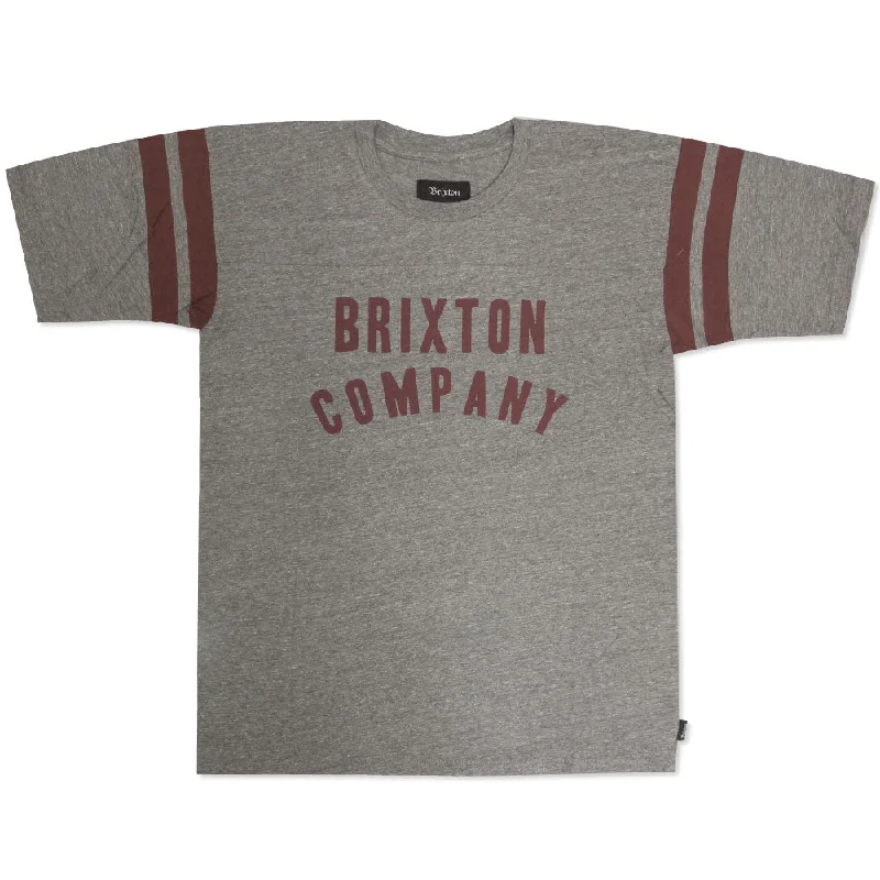 code tech t-shirts -Brixton Barstow T-Shirt Heather Grey