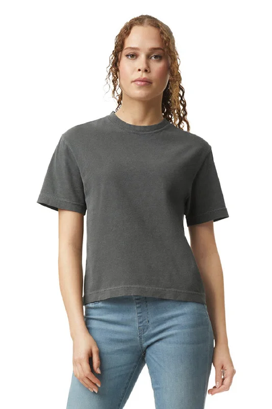 swirl dye t-shirts -Comfort Colors Womens Short Sleeve Crewneck T-Shirt - Pepper Grey