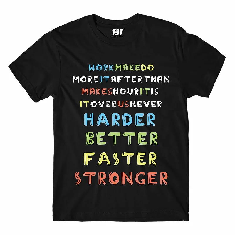 sand feel t-shirts -Daft Punk T shirt - Harder, Better, Faster, Stronger