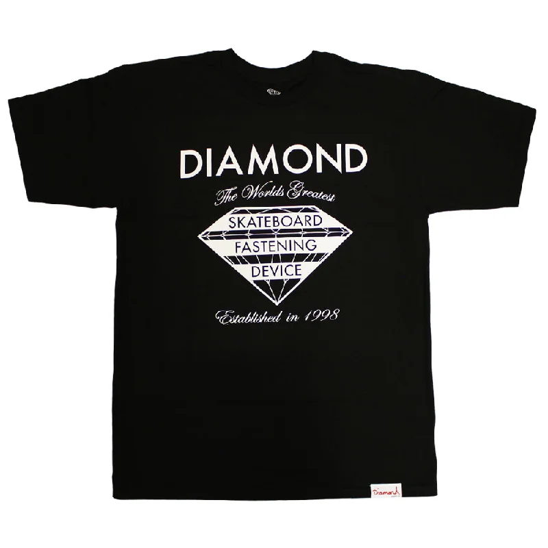 dye fest t-shirts -Diamond Supply Co Fastening Device T-Shirt Black