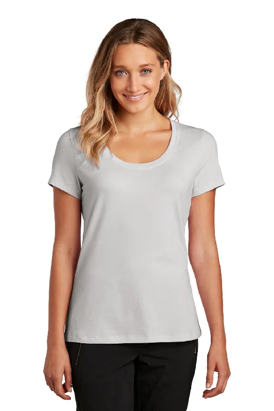 vinyl logo t-shirts -District Womens Flex Short Sleeve Scoop Neck T-Shirt - Silver Grey Mist