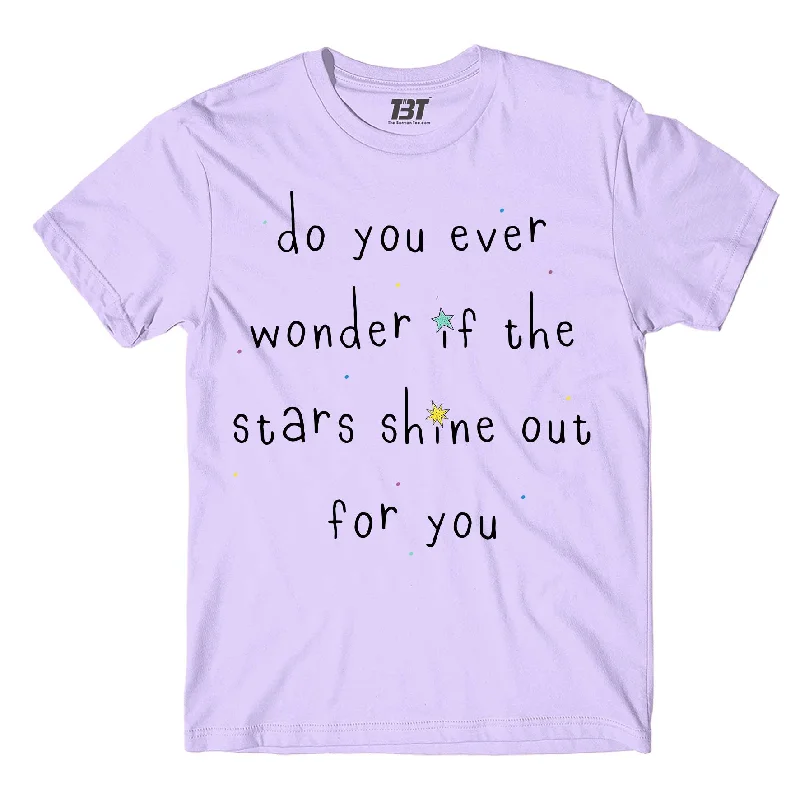 luxe satin t-shirts -Ed Sheeran T shirt - Do You Ever Wonder - Autumn Leaves