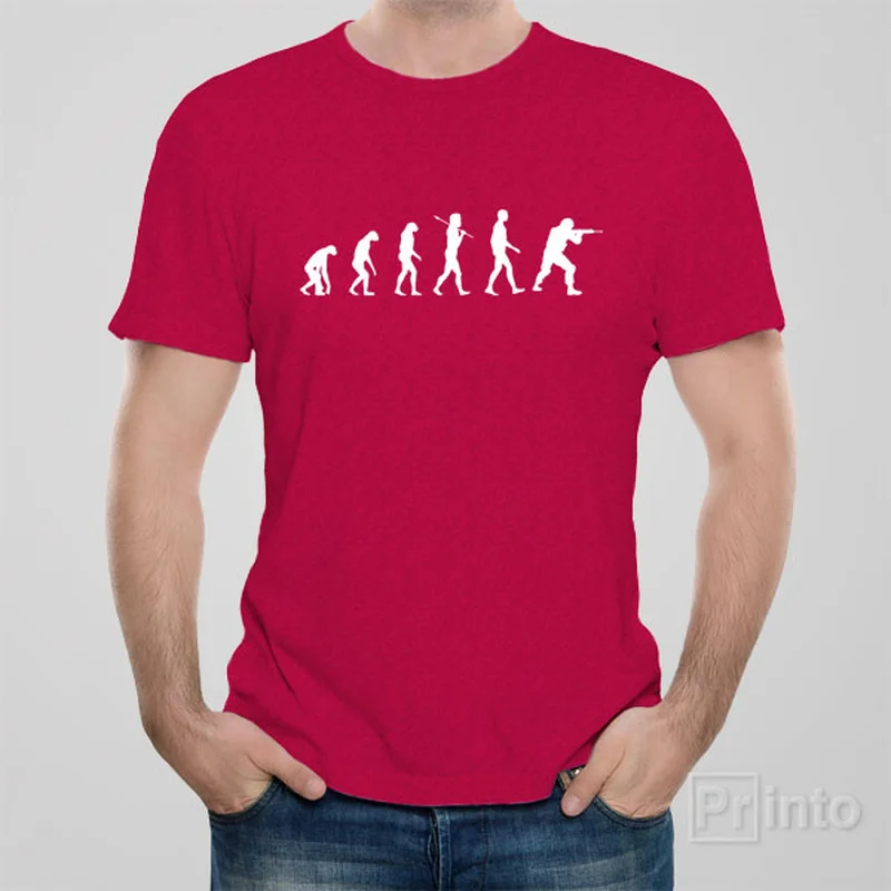 positive vibe t-shirts -Evolution of Soldier T-shirt