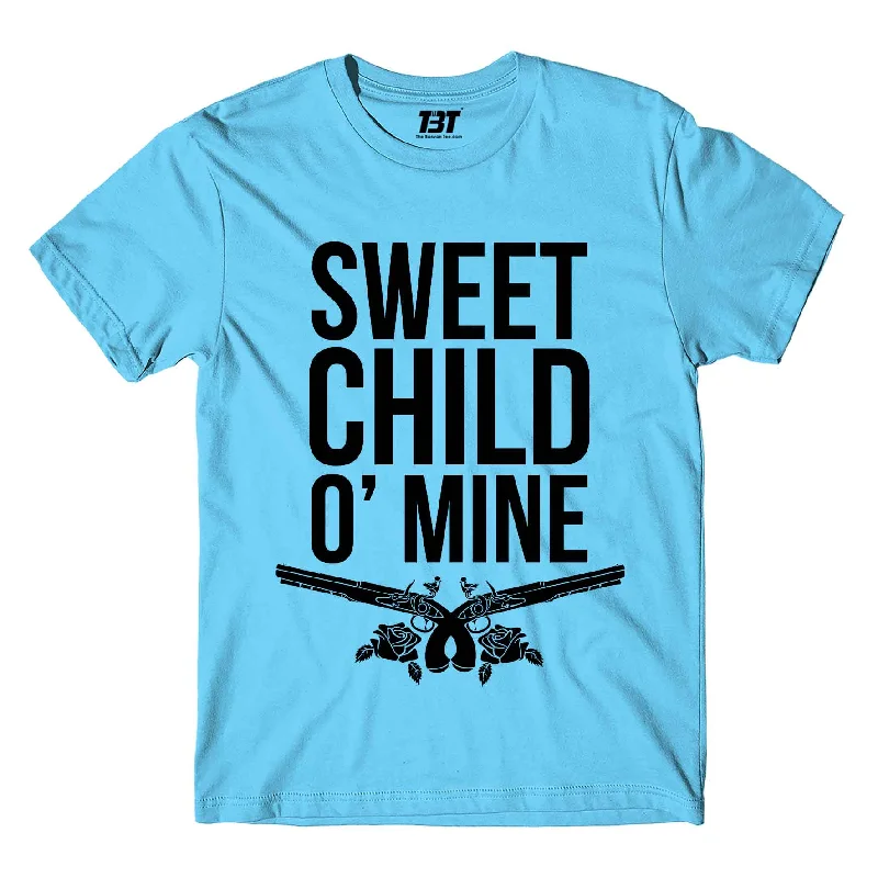 sunblock t-shirts -Guns N' Roses T shirt - Sweet Child O' Mine Typography