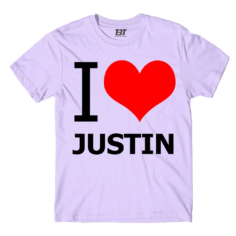 flag design t-shirts -Justin Bieber T shirt - I Love Justin